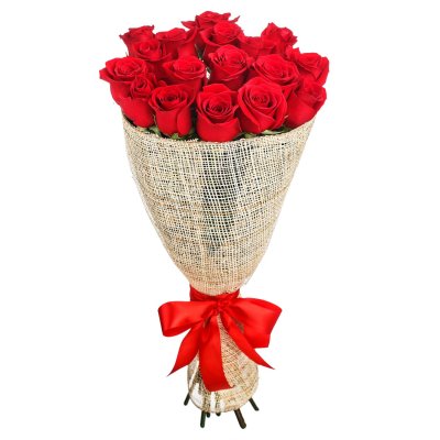 12 červených ruží